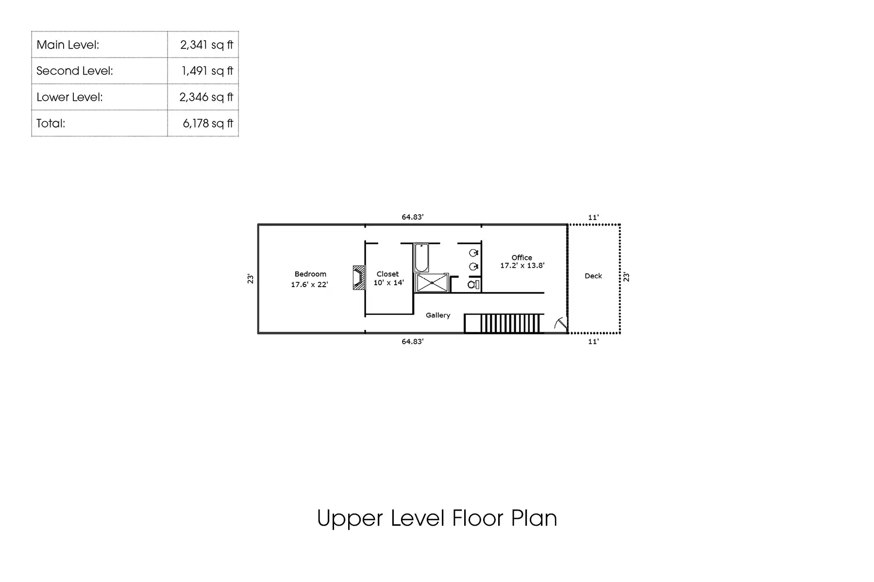 4230 SW Council Crest Dr - lower floor plan with sq ft