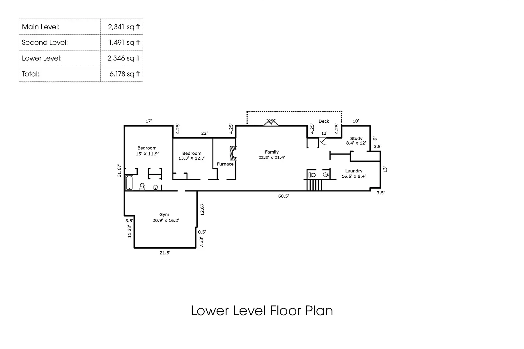 4230 SW Council Crest Dr - upper floor plan with sq ft